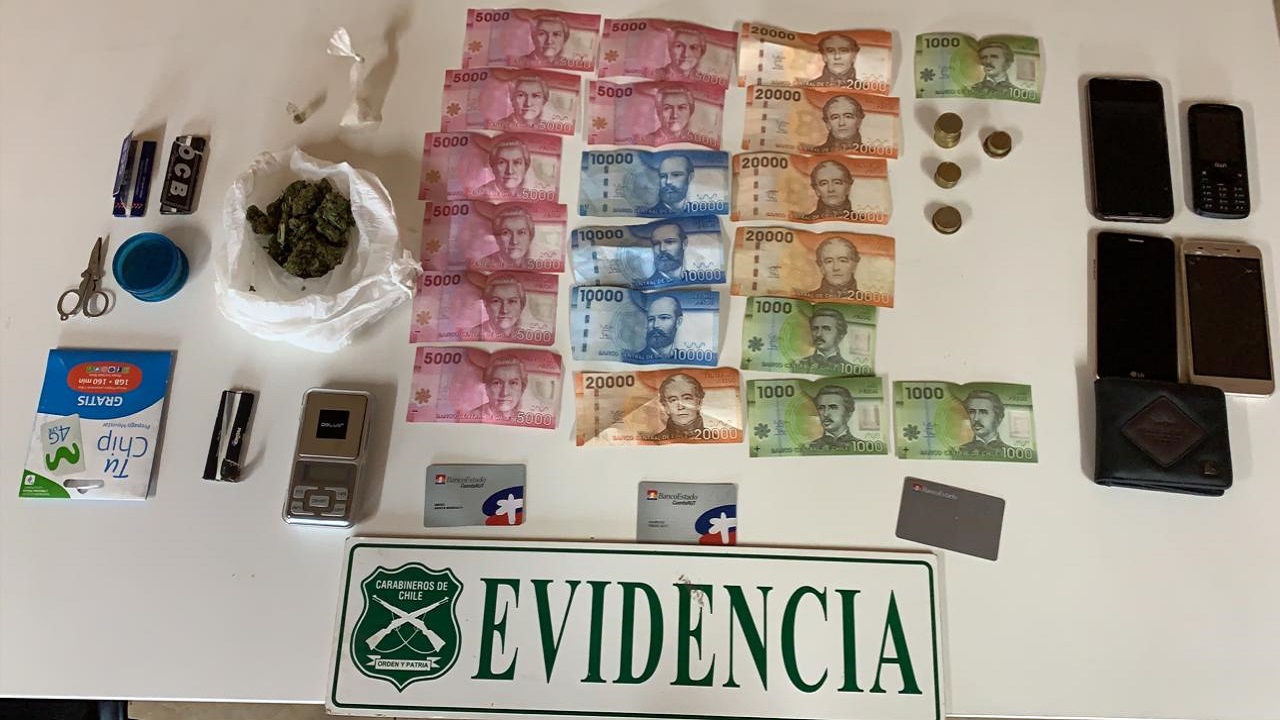 Carabineros incautó droga en Peaje Troncal de Lanco