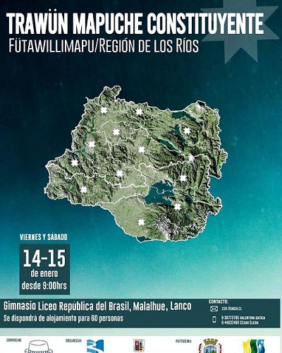 En Malalhue se realizará el TRAWÜN mapuche constituyente “Fütawillimapu”
