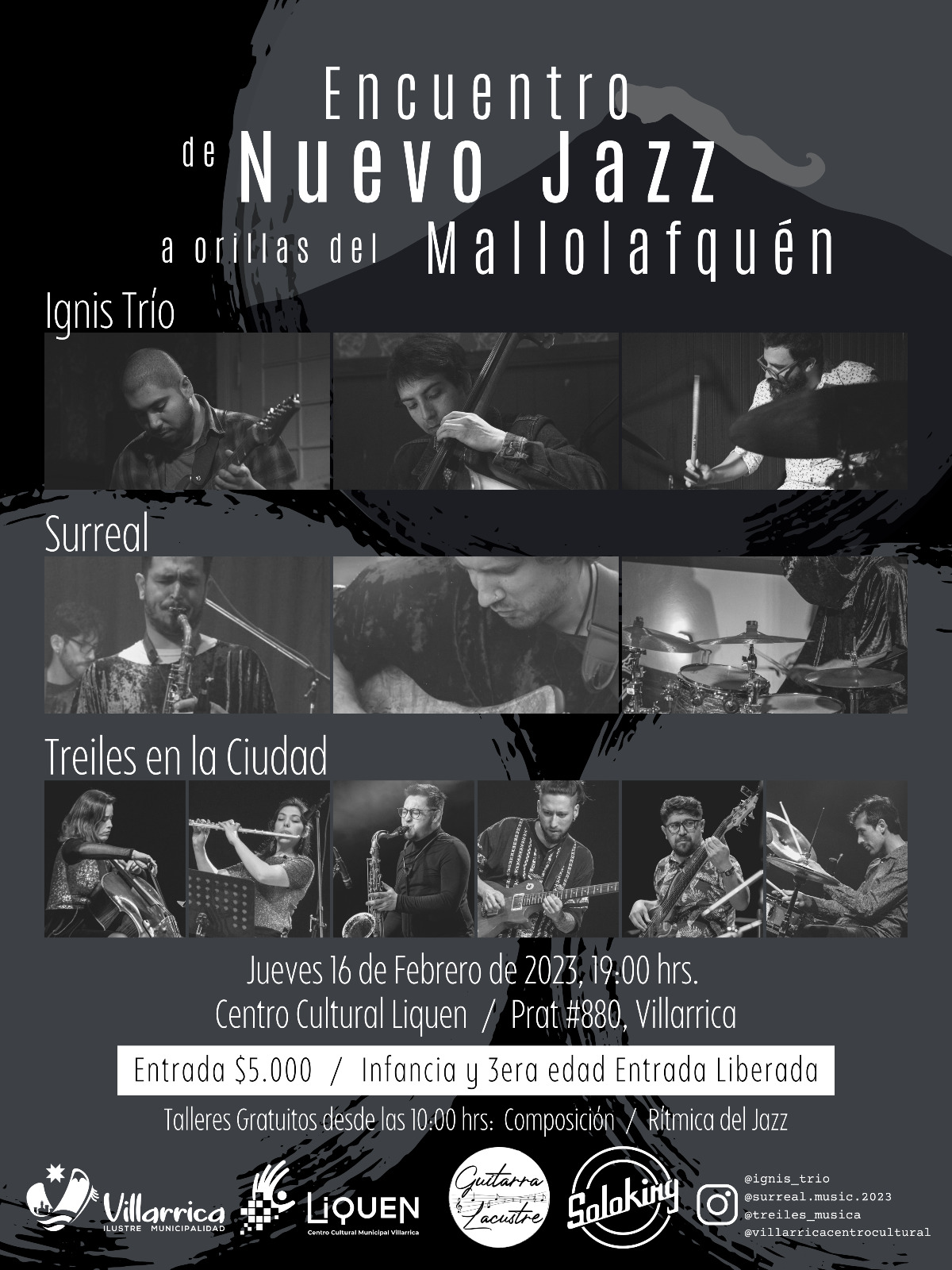 Encuentro de Nuevo Jazz a Orillas del Mallolafquén tendrá lugar en Villarrica