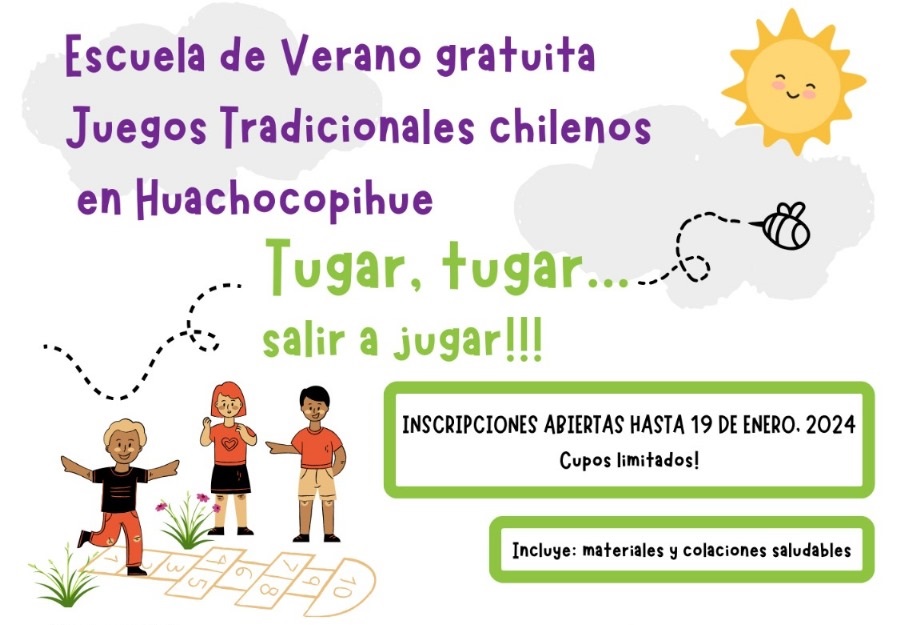 En Valdivia: Escuela de Verano gratuita para niños y niñas: Tugar, tugar… ¡Salir a jugar!