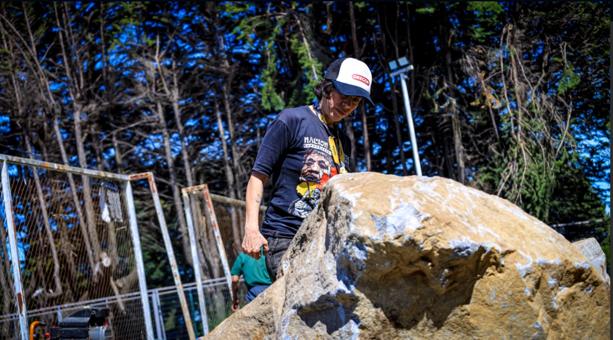Primer simposio Internacional de esculturas en la comuna de Mariquina
