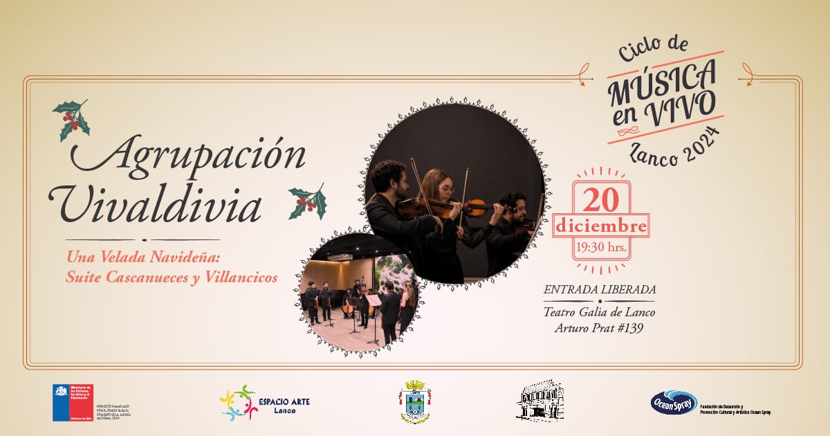 La Agrupación Vivaldivia presenta una mágica Velada Navideña en Lanco