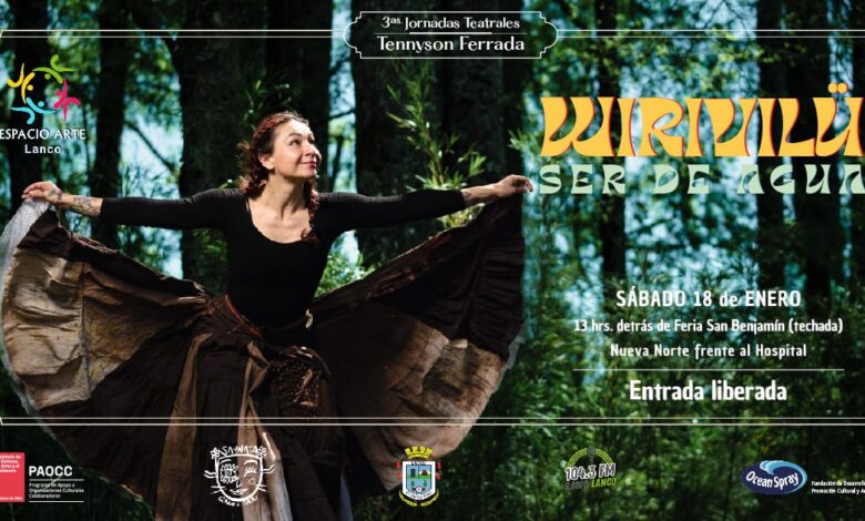 "Wirivülu, Ser de Agua", una obra al aire libre que celebra la cosmovisión mapuche