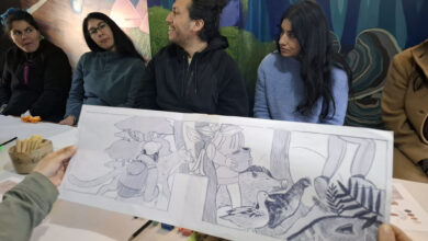 Mural participativo en Escuela de Relun