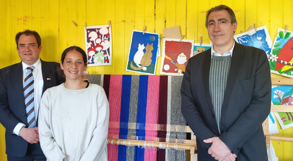 Agregado Cultural de Francia visita Espacio Arte Lanco en el marco de su gira por la Región de Los Ríos